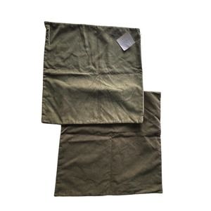 Set of 2 Pottery Barn Everywhere Velvet Pillow Covers Lichen Green 20x20 NWT